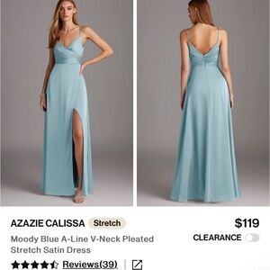 Azazie Calissa Maxi Dress in Moody Blue